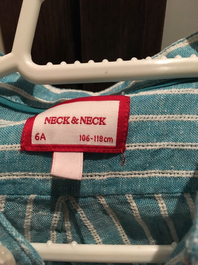 Camisa rayas neck neck talla 6años de niño