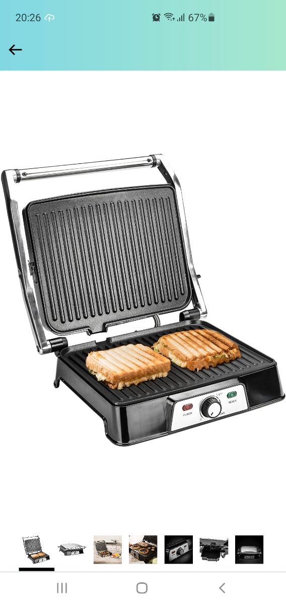 Ultratec - Parrilla de contacto 2 en 1 CG2000