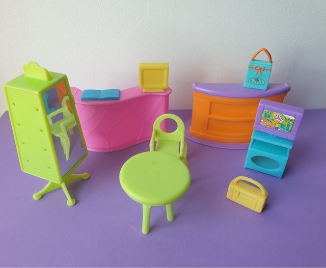 Polly Pocket muebles y noria Hotel 2004 Mattel