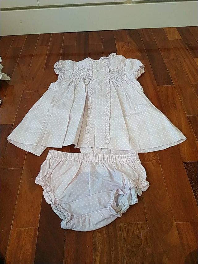 vestido y cubre pañal talla 9 meses