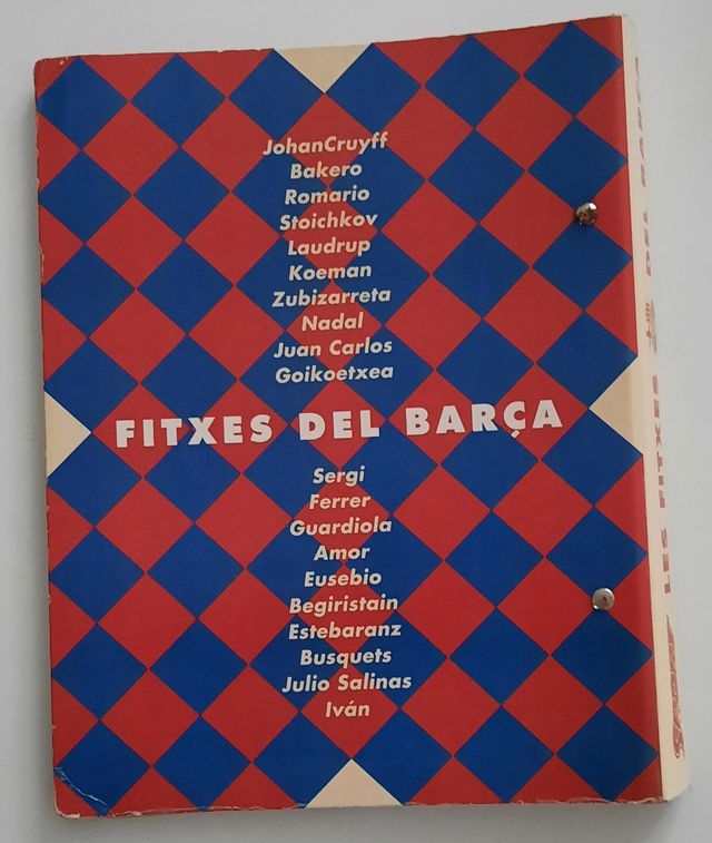 Album con fichas del Barça y firmas