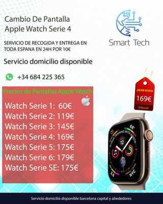 cambiar pantalla iwatch 4