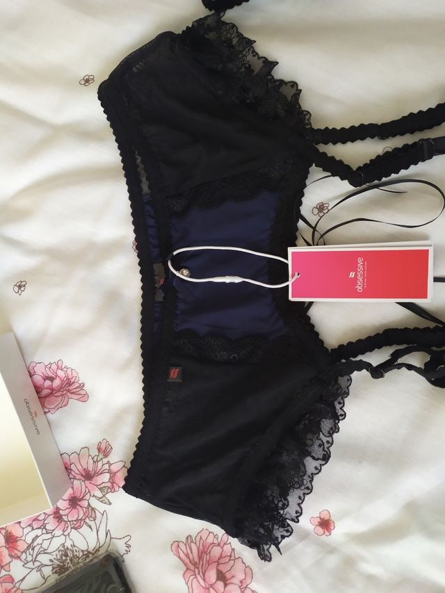 liguero, tanga y sujetador nuevos. regalo banda