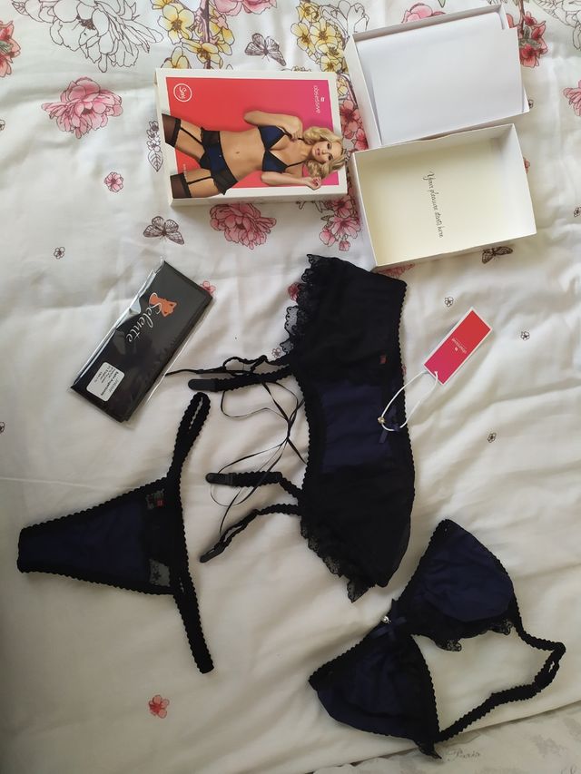 liguero, tanga y sujetador nuevos. regalo banda