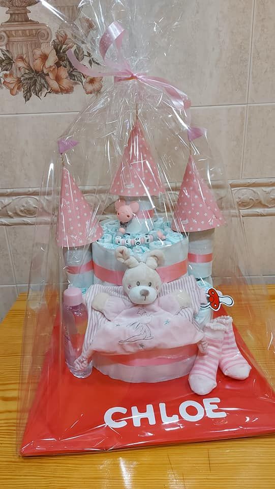 Tarta de pañales Castillo Dodot