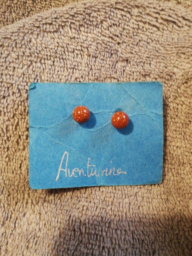 Pendientes Aventurina y plata