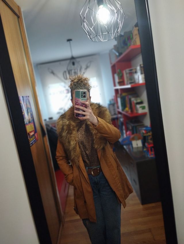 Abrigo efecto piel t s