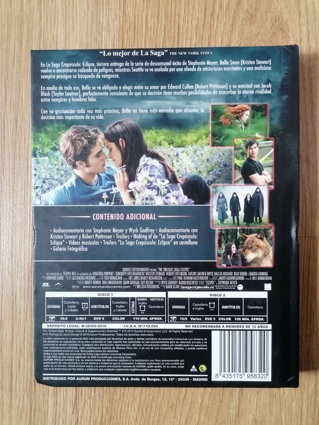 Pack 4 películas Saga Crepúsculo - Ed. especiales