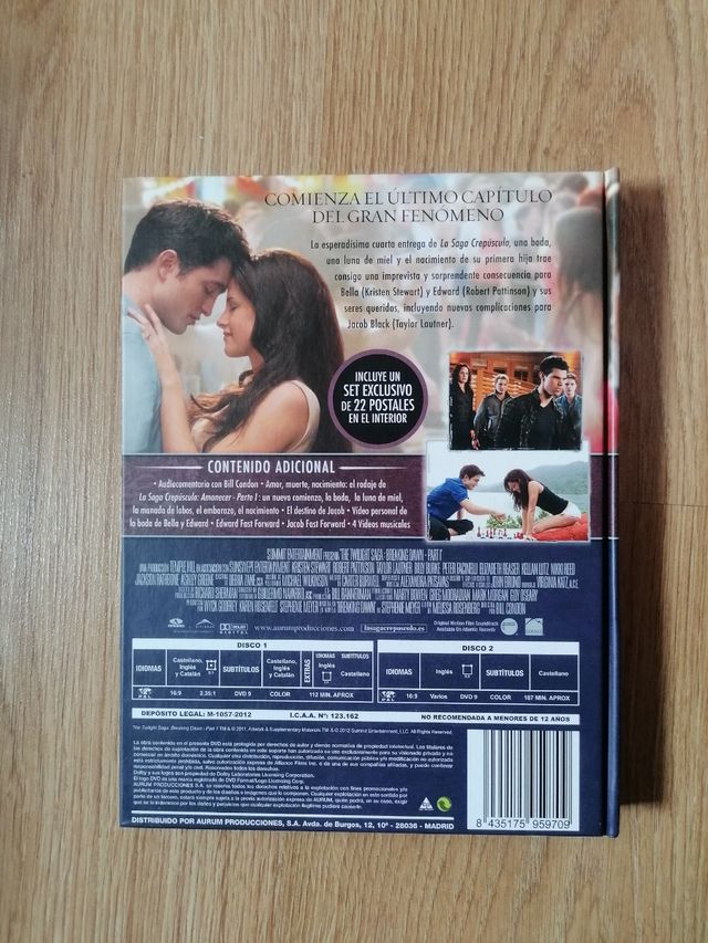Pack 4 películas Saga Crepúsculo - Ed. especiales