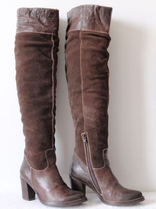 Botas Altas De Cuero Y Ante de segunda mano por 35 EUR en Reinosa en  WALLAPOP