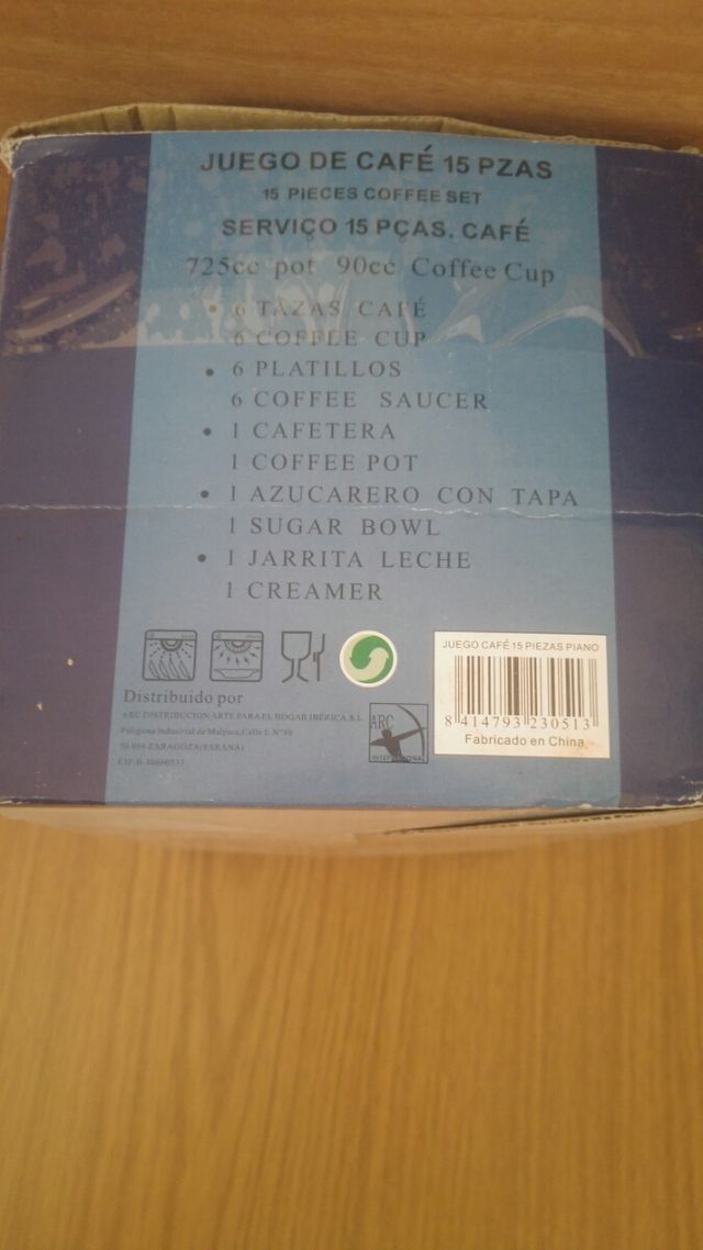 juego d café 15 piezas nuevo a estrenar