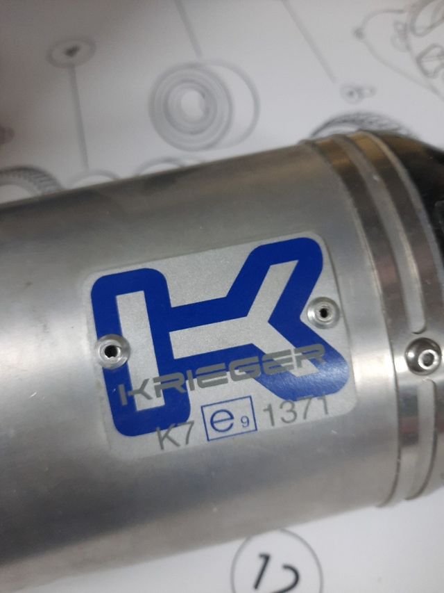 silencioso krieger con punta de carbono BMW gs 650