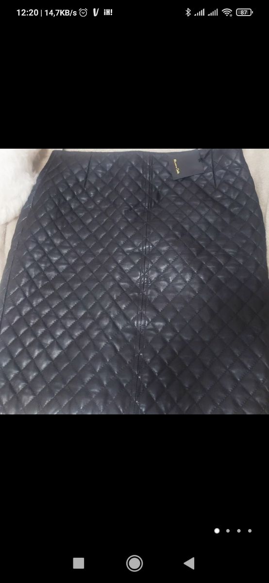 Falda de legítima piel Massimo Dutti