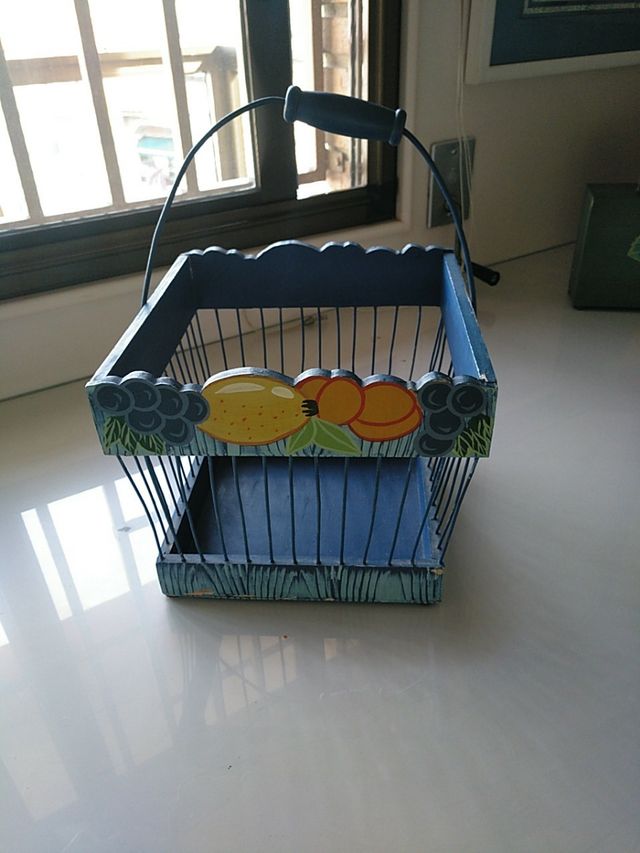 Cesta madera decoración