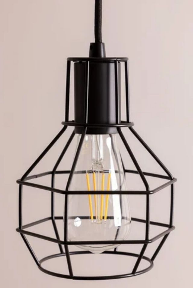 lámpara de techo metálica