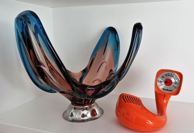 Centro de mesa cristal Murano años 60