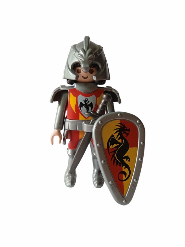 Playmobil caballero del dragón con escudo