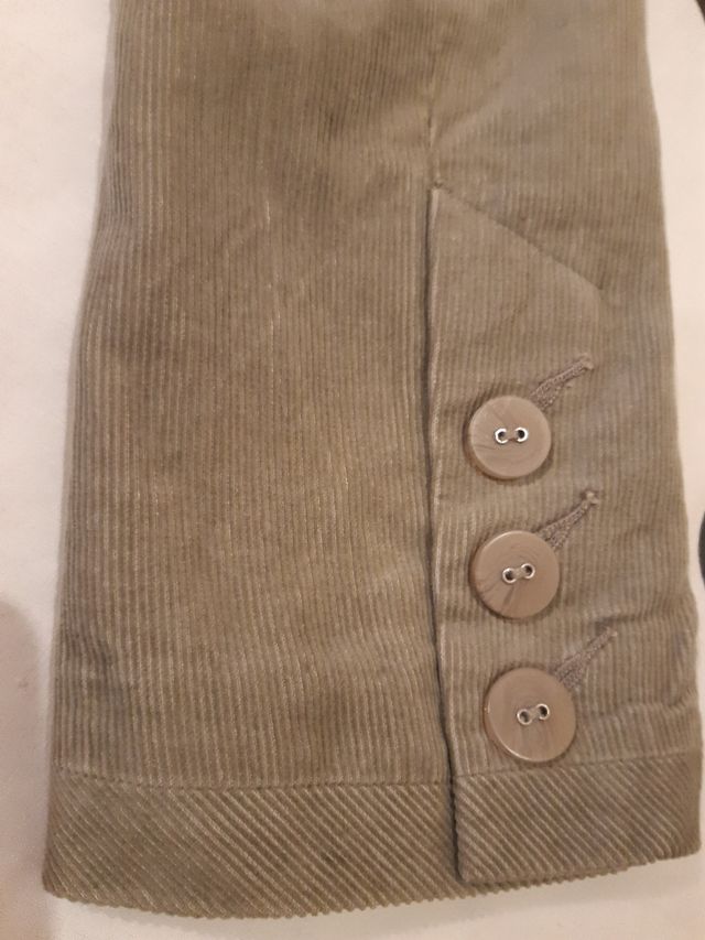 Chaqueta mujer gris verdoso micropana t.36 Mango