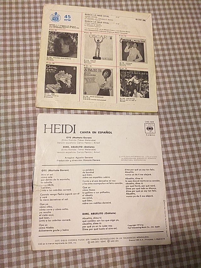 2 vinilos infantiles 45rpm