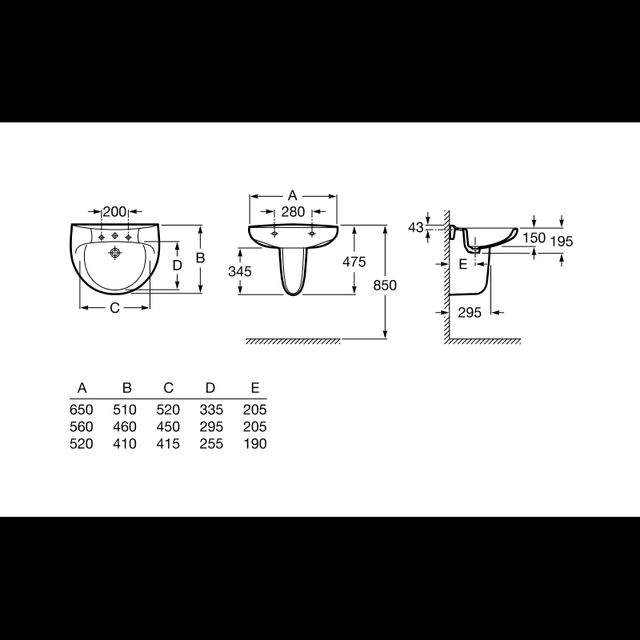 Lavabos ROCA con pie