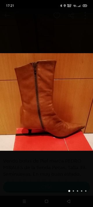 Botas de piel de Pecas de segunda mano por 12 EUR en Santa Cruz de Tenerife  en WALLAPOP