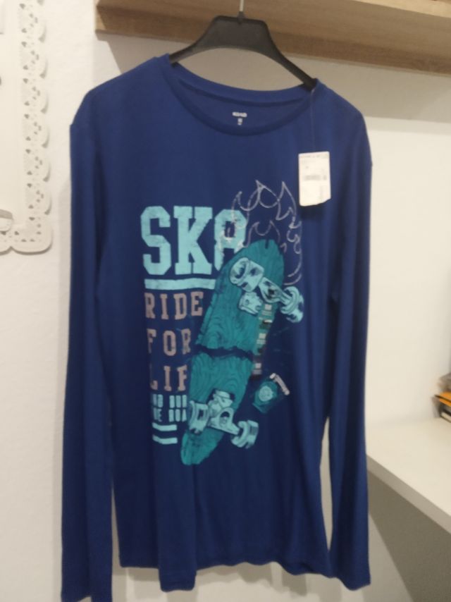 camiseta algodón manga larga