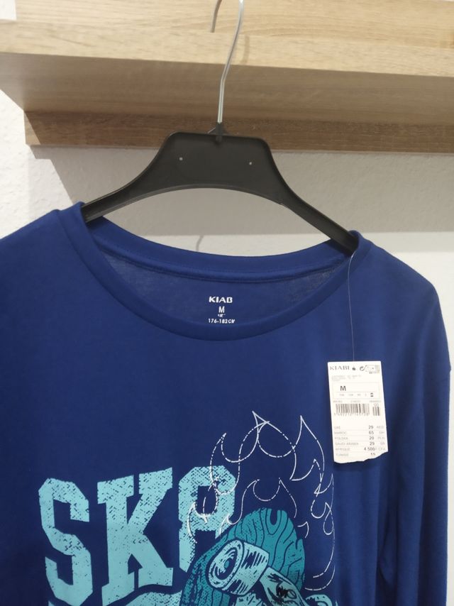 camiseta algodón manga larga