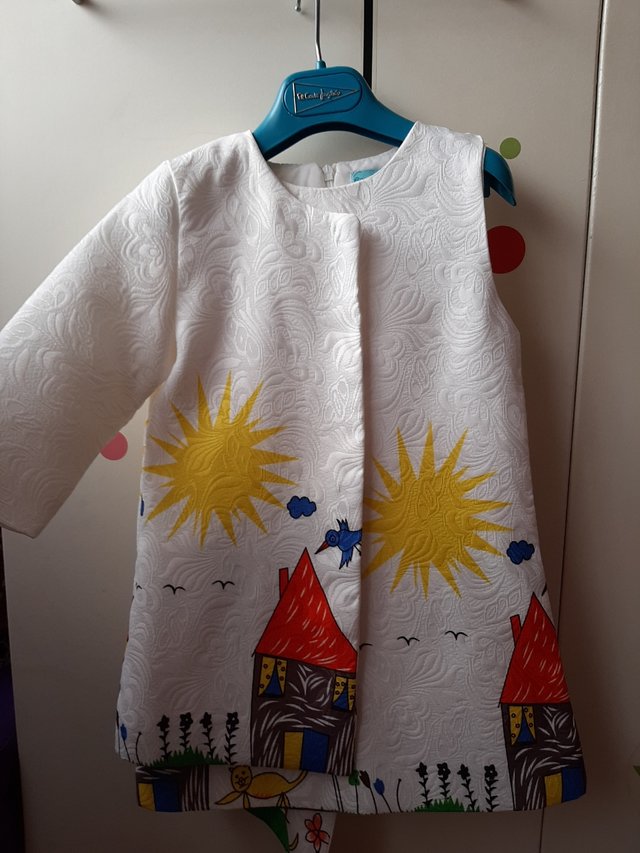 conjunto vestido y abrigo talla 3