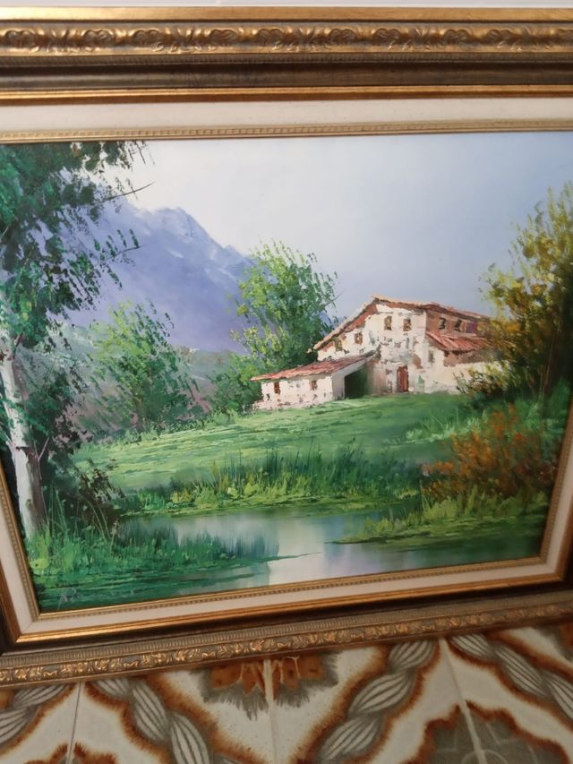 cuadro lienzo pintado al oleo