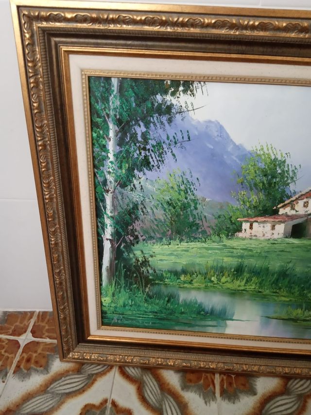 cuadro lienzo pintado al oleo