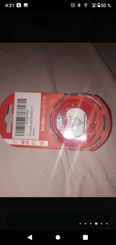 chupete  del Sevilla c.f (precintado)