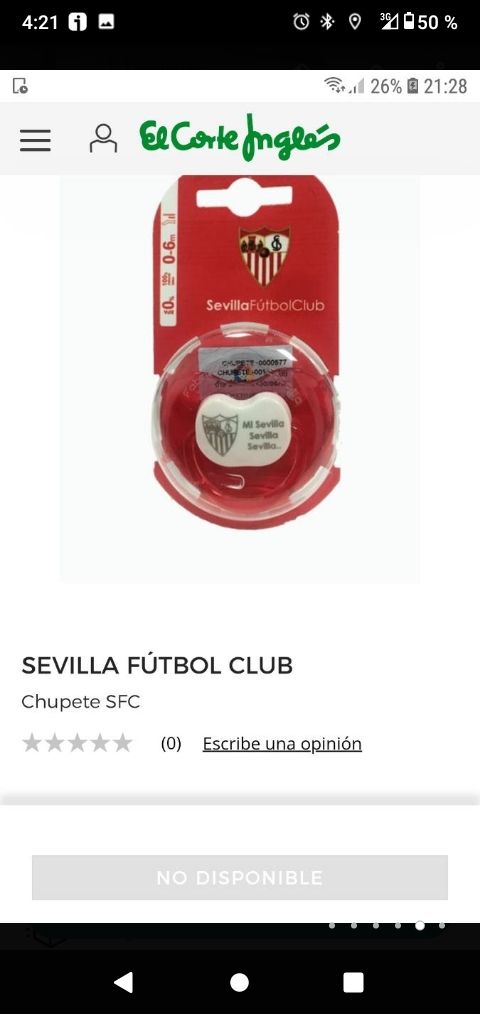 chupete  del Sevilla c.f (precintado)