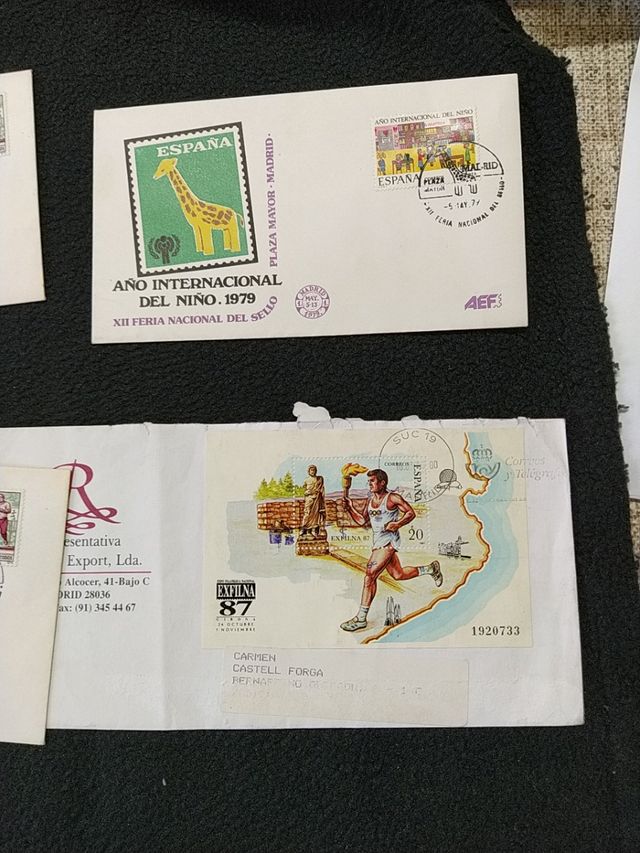 Sobres feria del tiempo libre 1979.