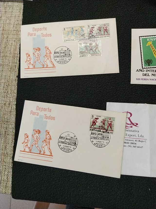 Sobres feria del tiempo libre 1979.