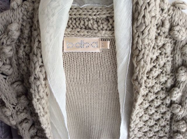 Chaqueta bdba color topo con cinturón talla L