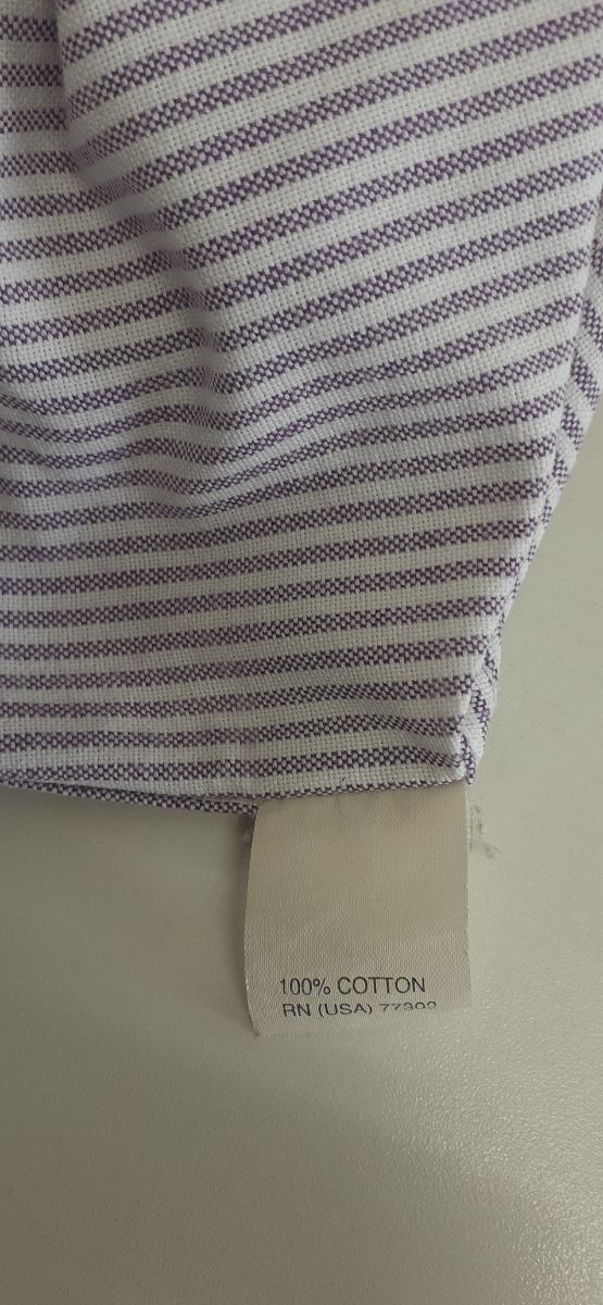 Camisa hombre de rayas Zara, en lila y blanco