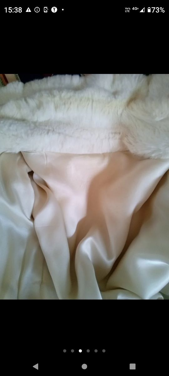 Giubbino bianco vera pelliccia lapin