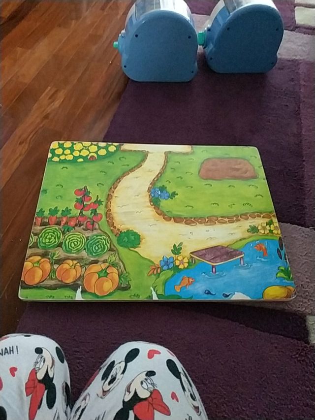 puzzle de madera para bebes con escenario