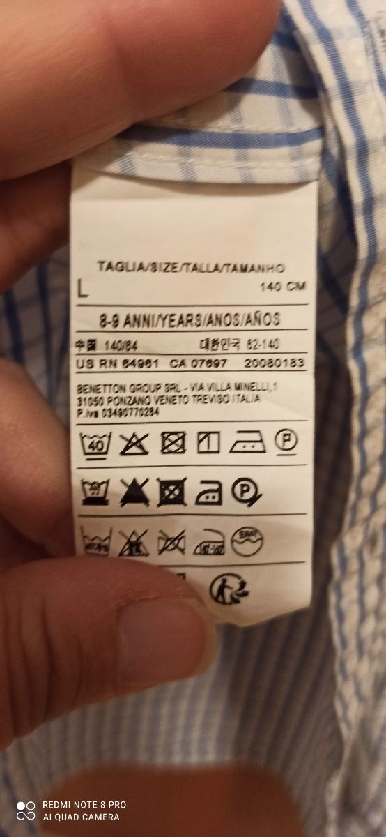 camisa niño.benetton.