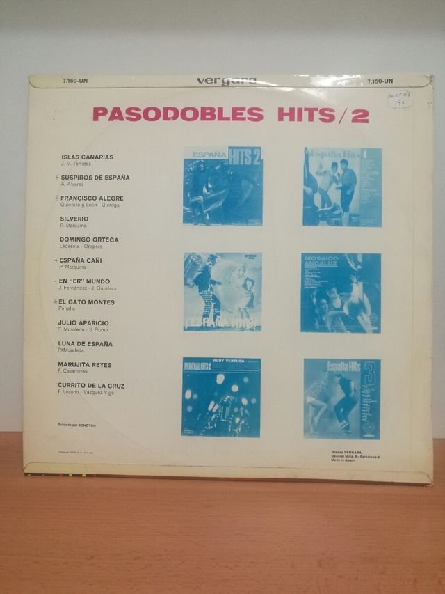 DISCO VINILO - PASODOBLES (HITS/2)