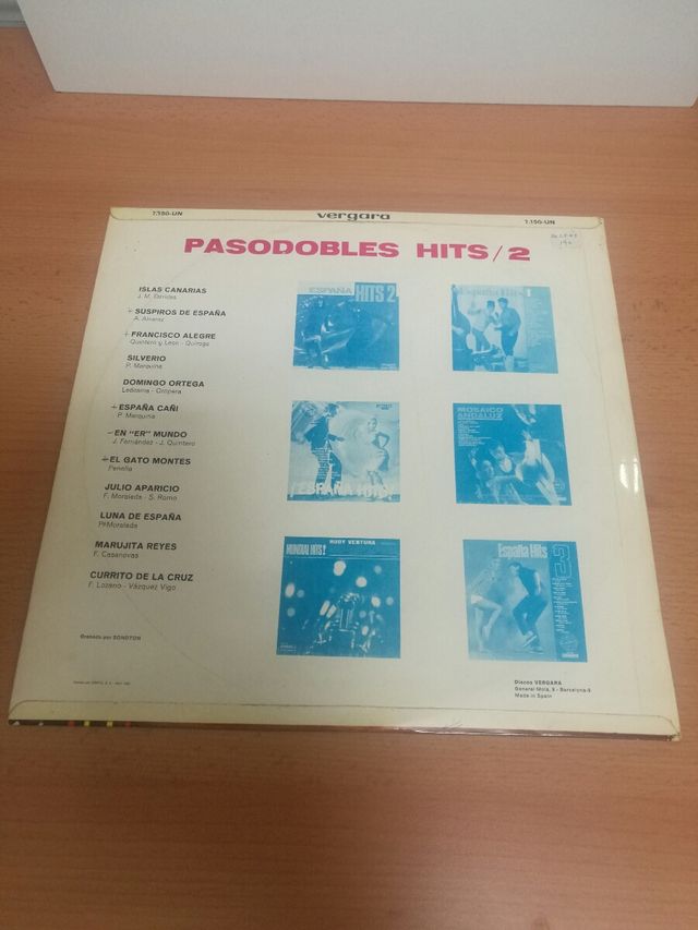 DISCO VINILO - PASODOBLES (HITS/2)