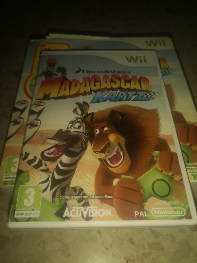 juego de madasgacar con volante wii