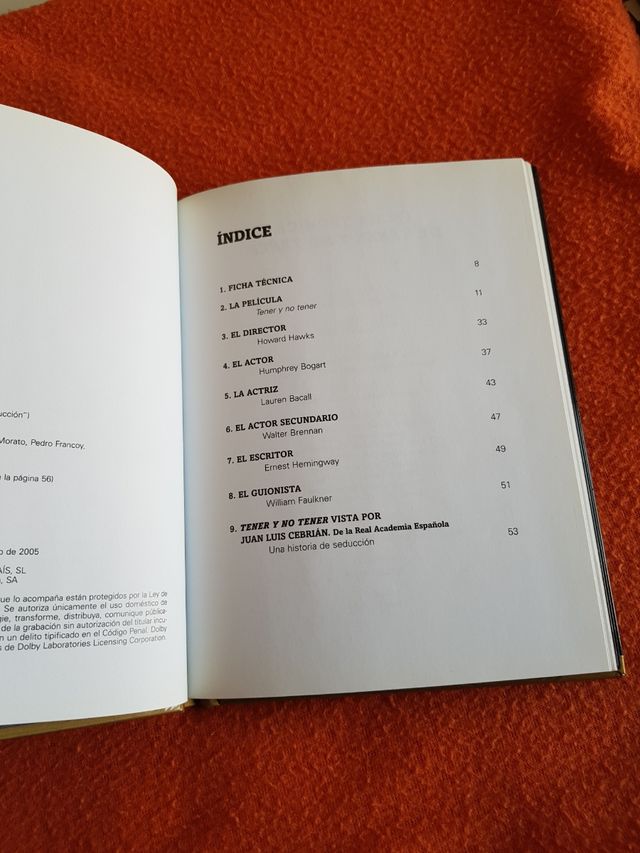 DVD libro "Tener y no tener"