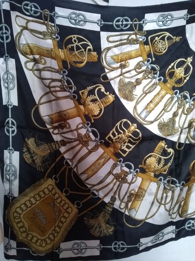 Pañuelo vintage de los 90, estilo retro, negro