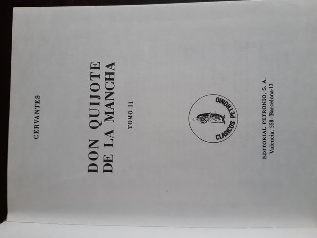 Libro Don Quijote de la Mancha.