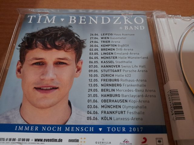 TIM BENDZKO IMMER NOCH MENSCH CD MUSICA