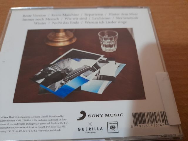 TIM BENDZKO IMMER NOCH MENSCH CD MUSICA