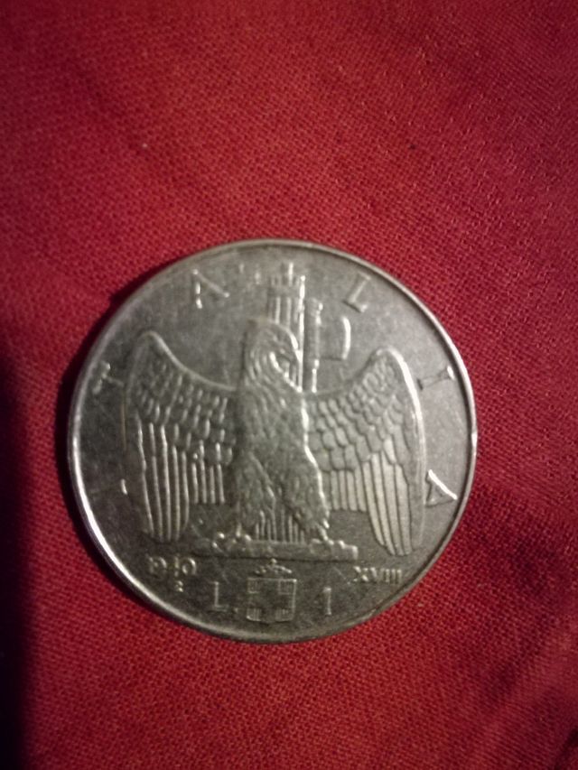 1 lira fascio 1940 epoca duce Mussolini