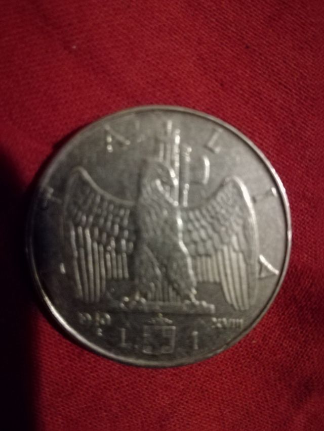 1 lira fascio 1940 epoca duce Mussolini