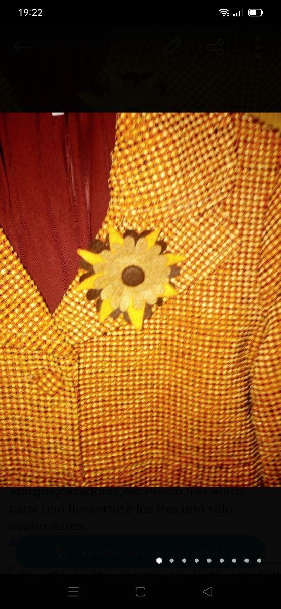 Tres broches artesanía